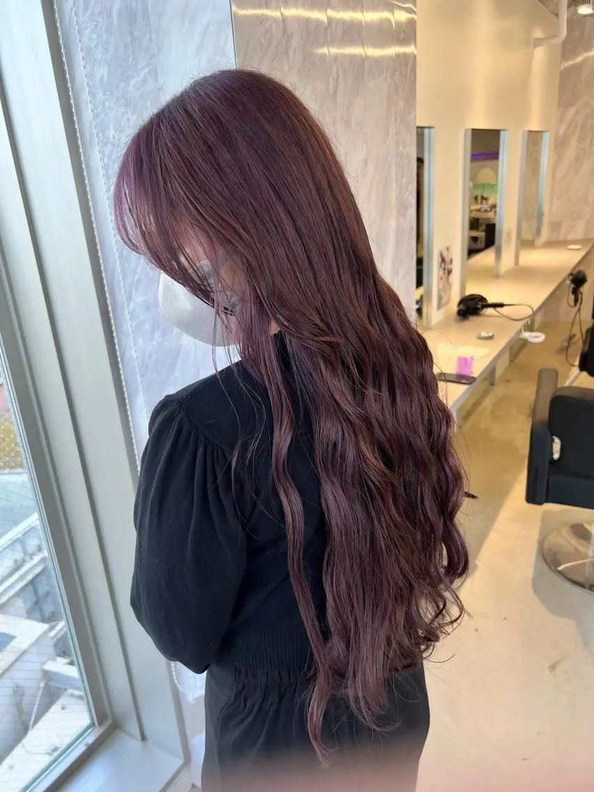 ロング カラー ラベンダーカラー ピンクカラー ピンクラベンダー 【副店長】DAYS 2nd 久木山湧也のヘアスタイル