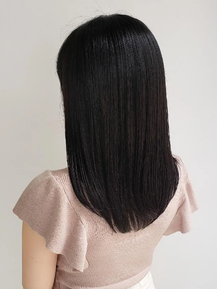 セミロング パーマ 縮毛矯正 トリートメント 美髪⭐︎髪質改善 井上　康司のヘアスタイル