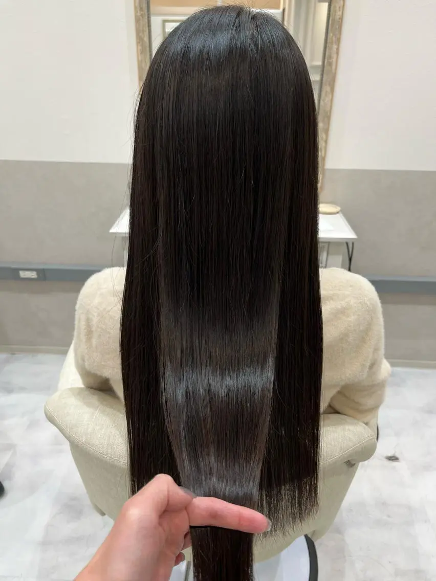 ロング カット ヘアカラー トリートメント Barrel天王寺 satokoのヘアスタイル