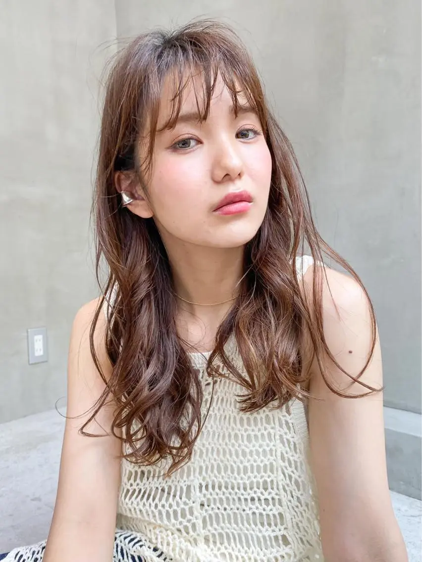 セミロング カラー カット ヘアカラー トリートメント 透明感カラー✂︎ YUKAのヘアスタイル
