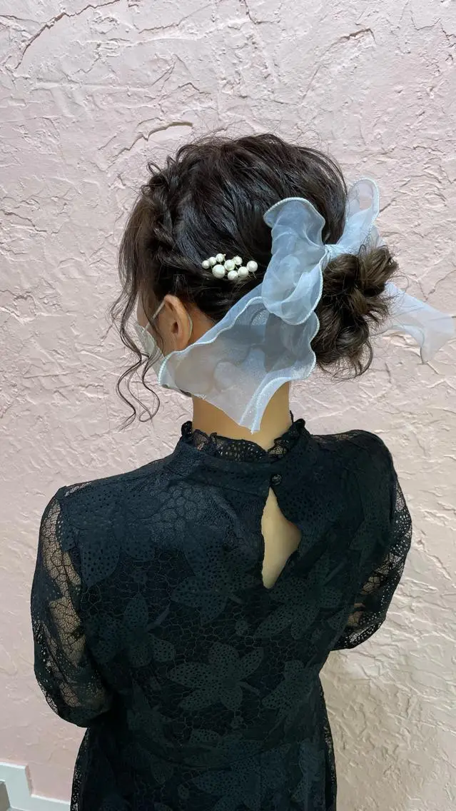 ミディアム カラー ヘアアレンジ 松永 梨央のヘアスタイル