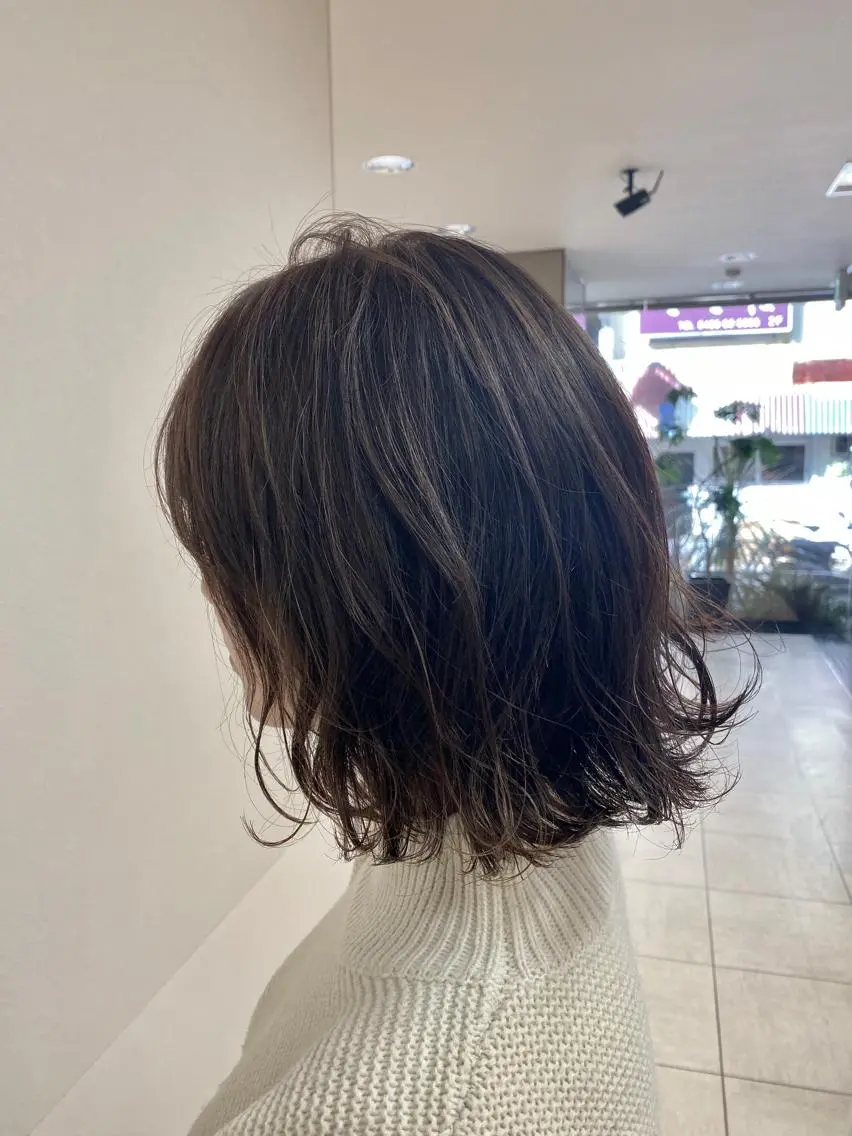 ミディアム カラー ヘアアレンジ カット ヘアカラー トリートメント 【Sweep】おじま のぞみのヘアスタイル