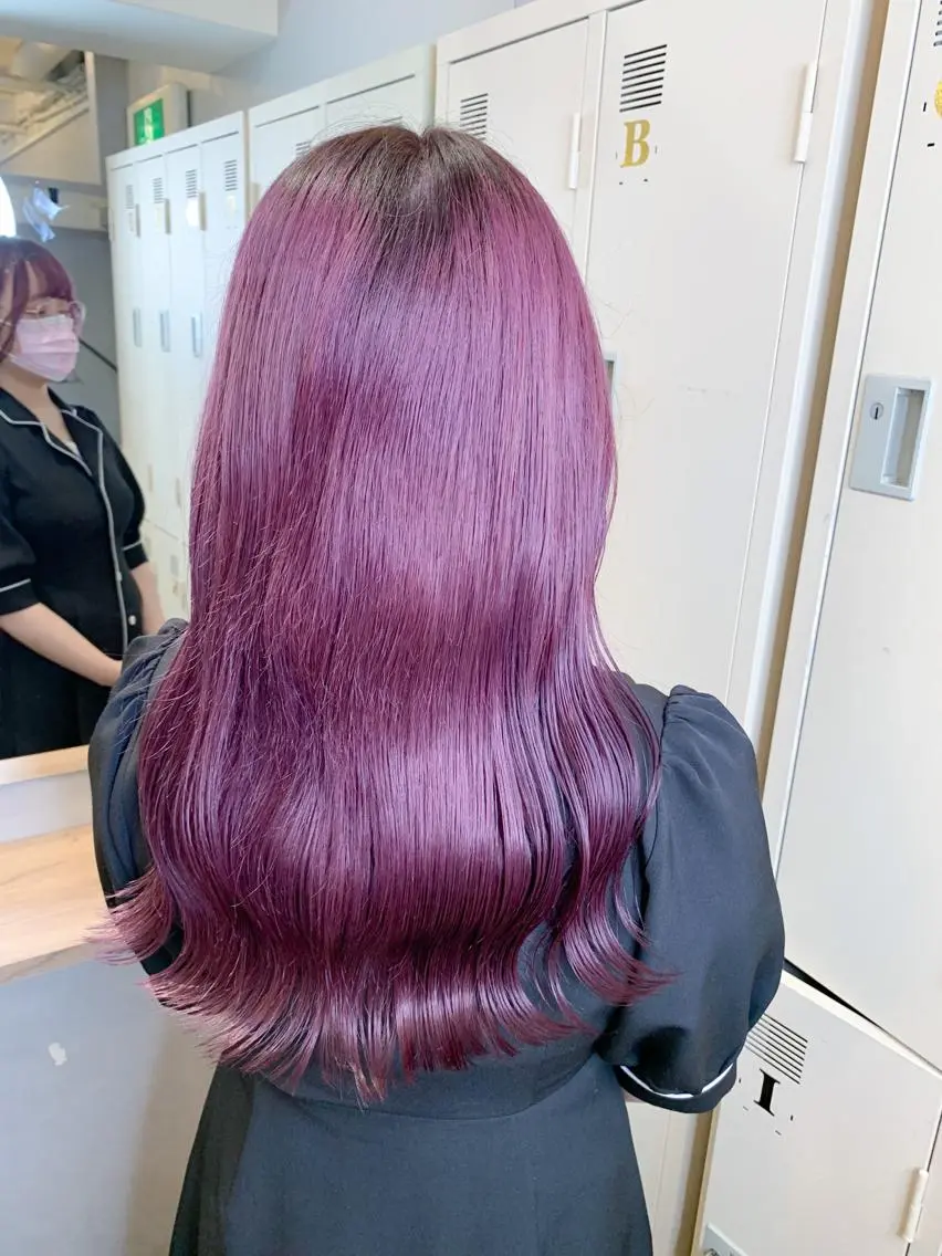 セミロング カラー ピンクカラー バイオレットカラー ヘアカラー 🌈 DAIKI 🌈のヘアスタイル