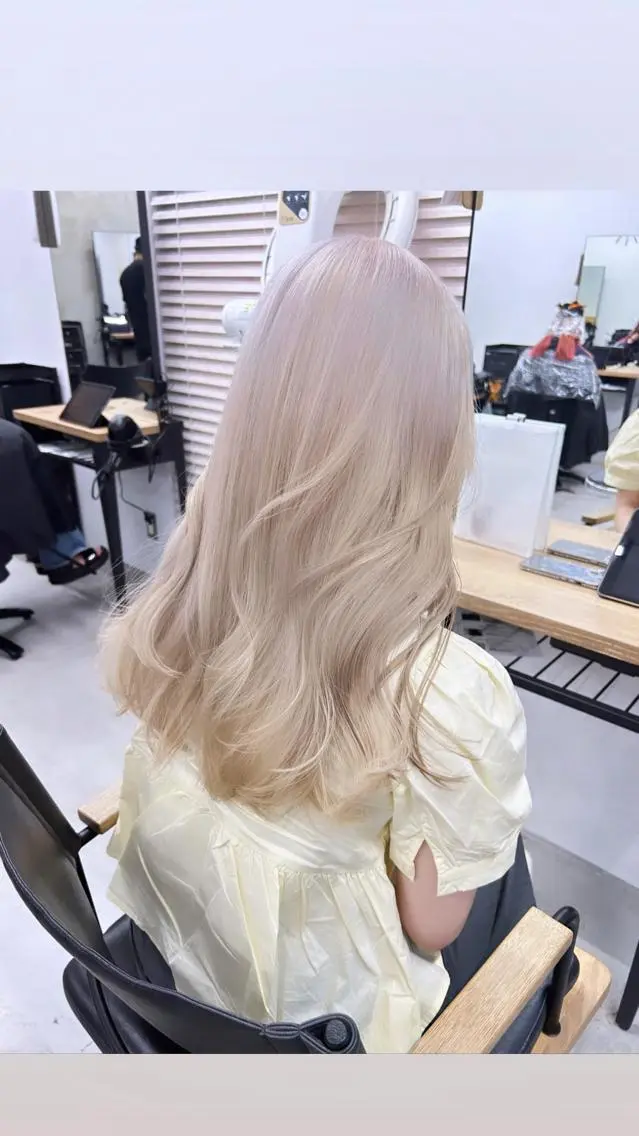 ロング カラー カット ヘアカラー トリートメント 🧸艶々韓国ヘア 🧁mizunaのヘアスタイル