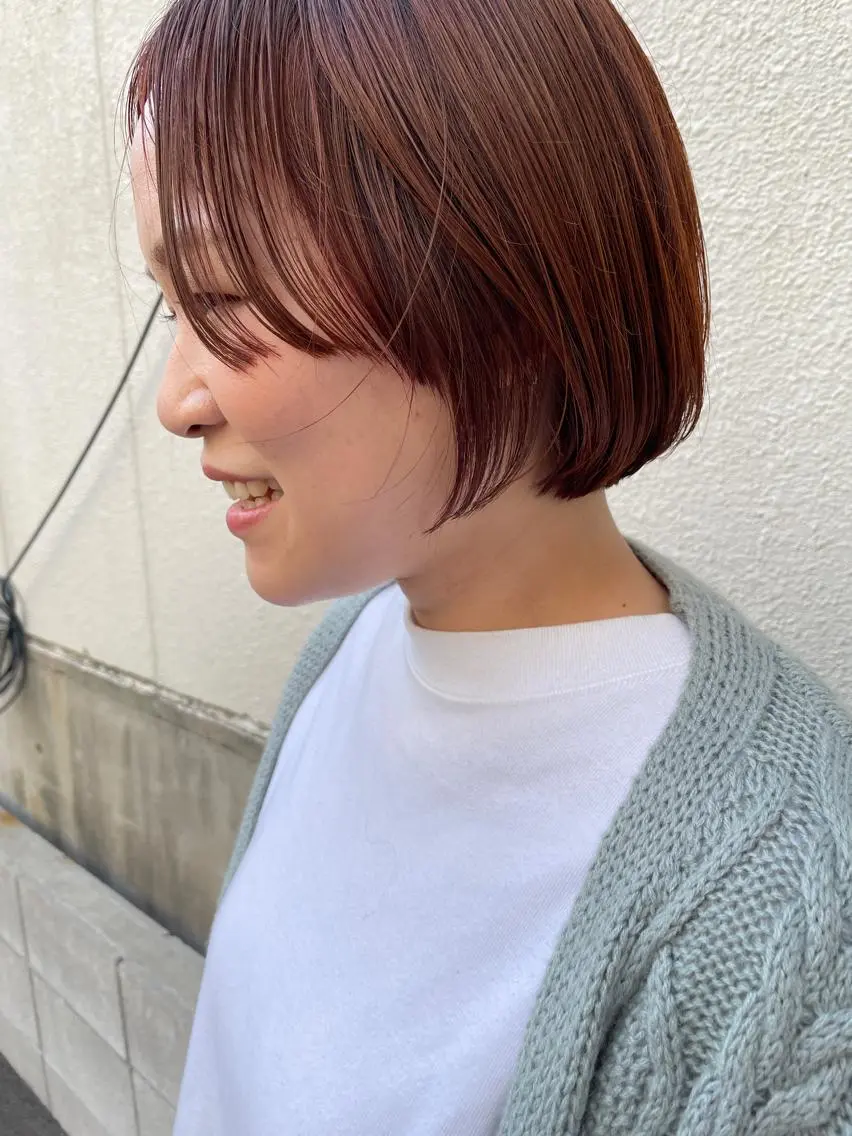 ミディアム カット ヘアカラー トリートメント ayane⭐️ボブ・ ショート・パーマのヘアスタイル