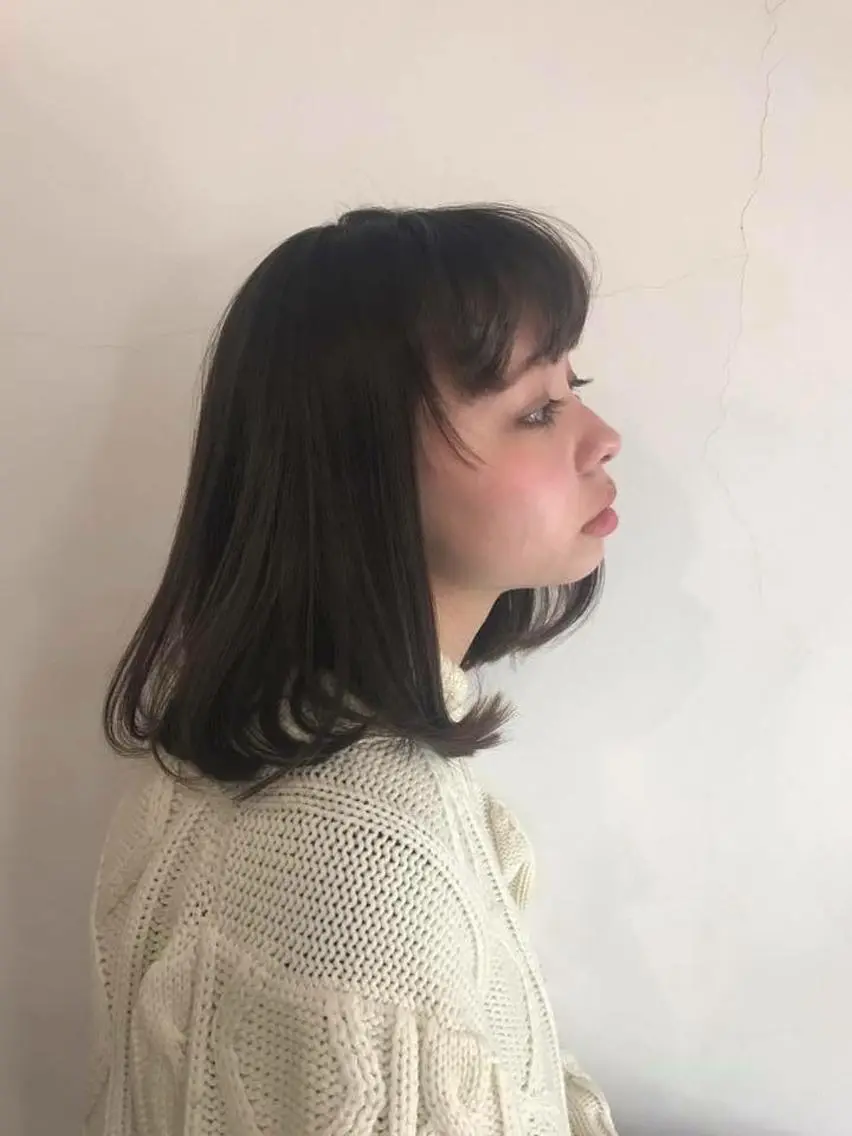 ミディアム ボブ ボブ♡柔らかいカラー 實松栞理のヘアスタイル
