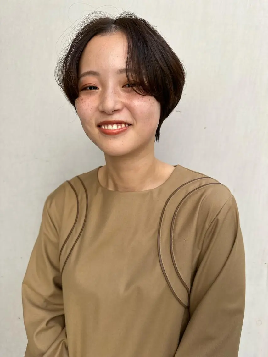 ショート カラー ハンサムショート ブラウンカラー ショートヘア 伊藤 拓哉のヘアスタイル