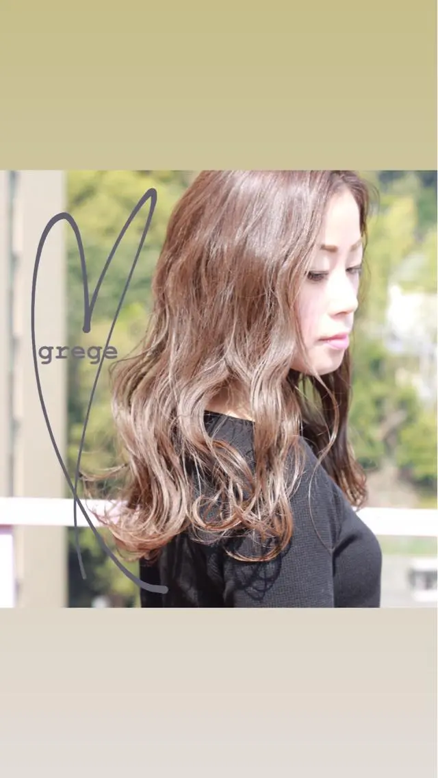 ロング カラー グレージュ ハイトーンカラー ハイトーングレージュ ヘアカラー Viage （ビアージュ）のヘアスタイル