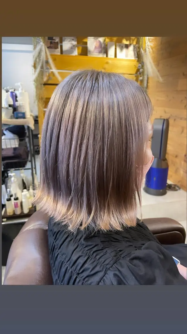 ミディアム カラー ヘアアレンジ グレージュ 🌈NESTA minami🌈のヘアスタイル