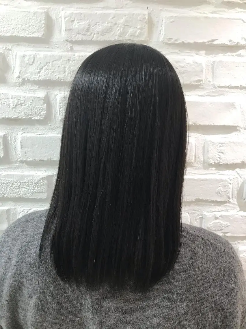 セミロング パーマ 縮毛矯正 ストレートパーマ 【暖色カラー特化】 中山由梨のヘアスタイル