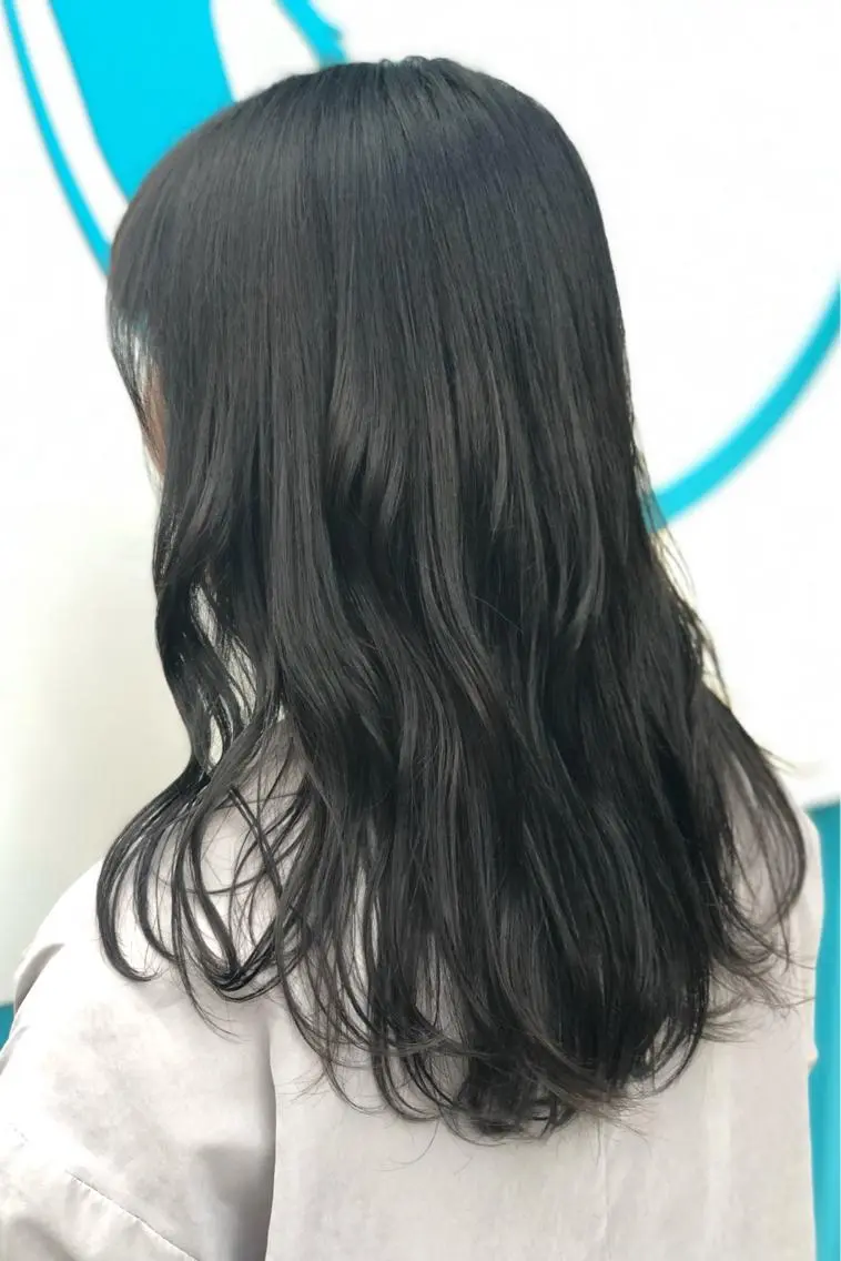 カラー 黒髪 ネイビーカラー 千葉 大聖のヘアスタイル