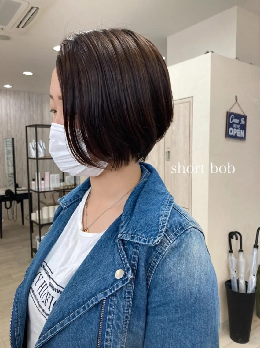 ショート 切りっぱなしボブ ショートボブ ハンサムショート ボブ ショートヘア カット トリートメント 初めてのショート お任せください✂️のヘアスタイル