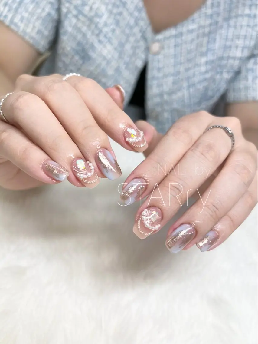 ネイル アートネイル ジェルネイル ニュアンスネイル パラジェル シンプルネイル NAIL by STARry 川口のネイルデザイン