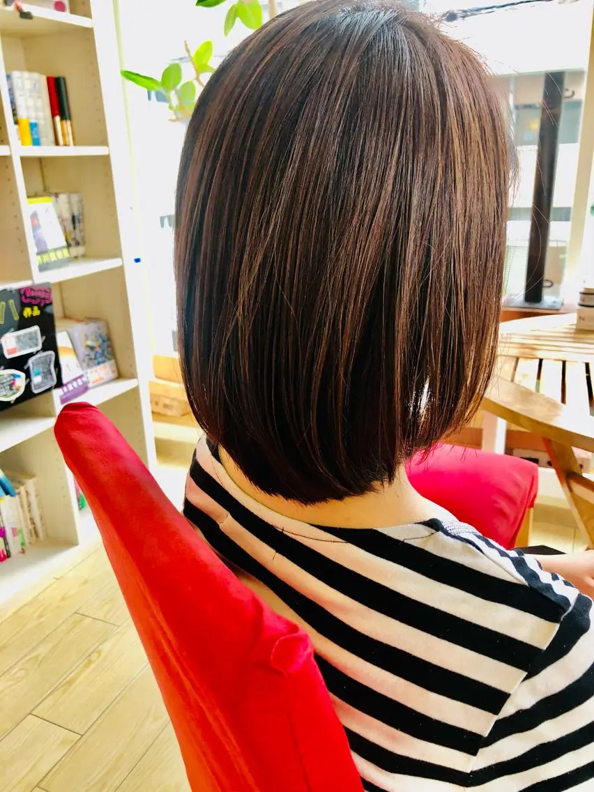 ミディアム カット ヘアカラー トリートメント ナチュラルオーブン 大村店🍀深松孝枝のヘアスタイル