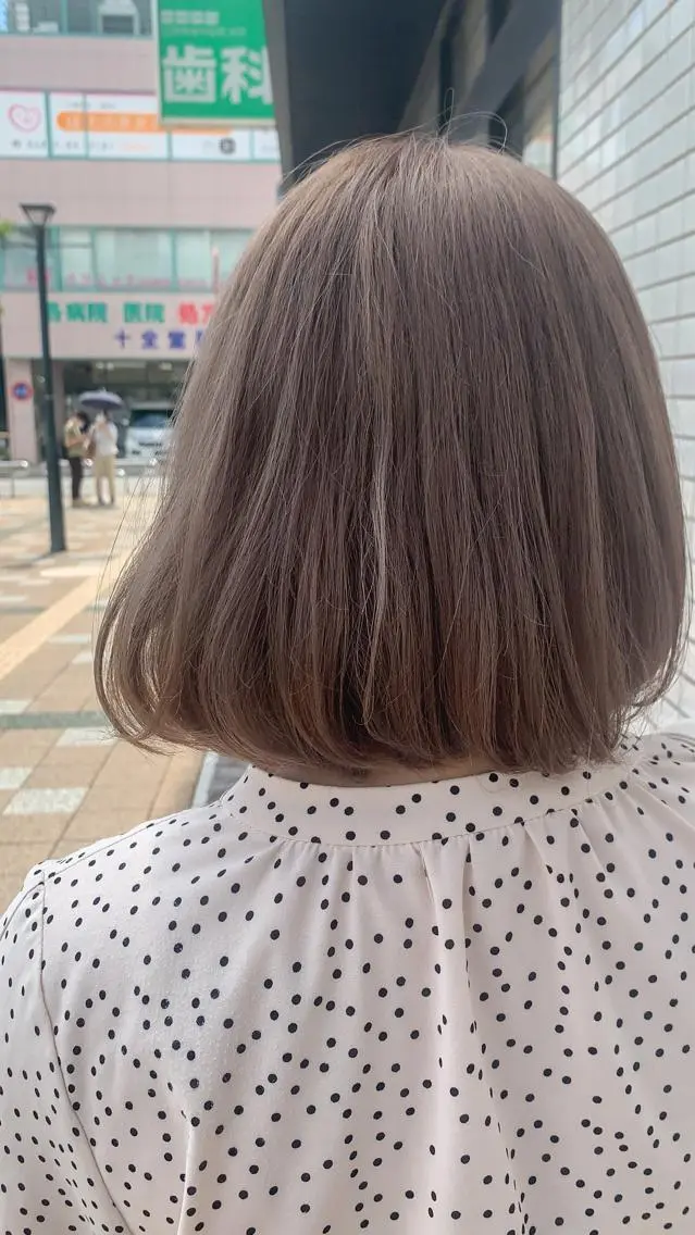 ミディアム カラー ベージュカラー ミルクティーベージュ シャドウパーマ/ メンズ/KENTAのヘアスタイル
