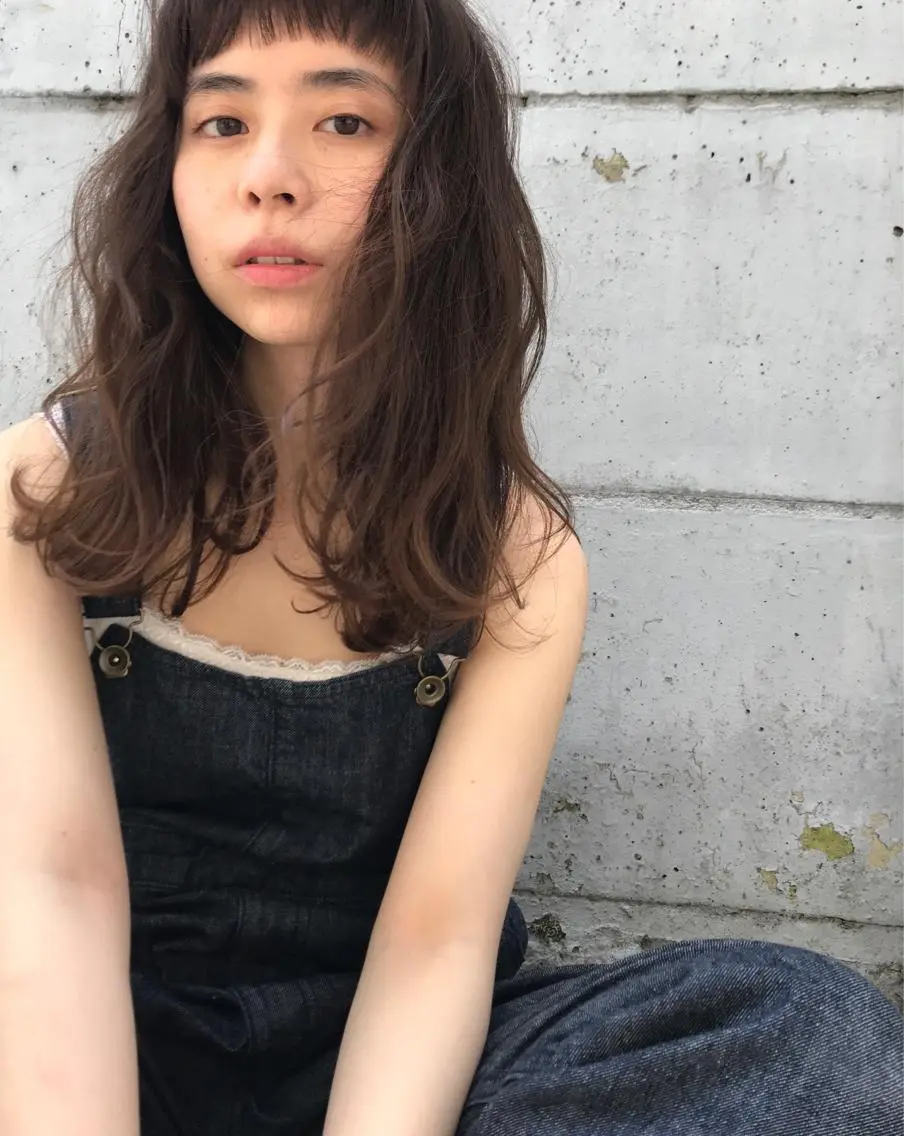ミディアム ボブ♡柔らかいカラー 實松栞理のヘアスタイル