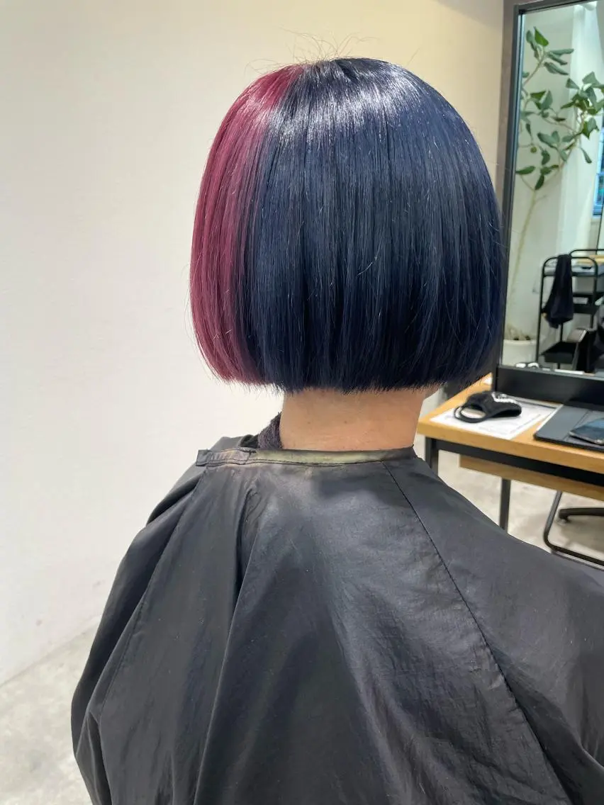 ショート カラー ボブ 田中大星 /ボブ 縮毛矯正のヘアスタイル