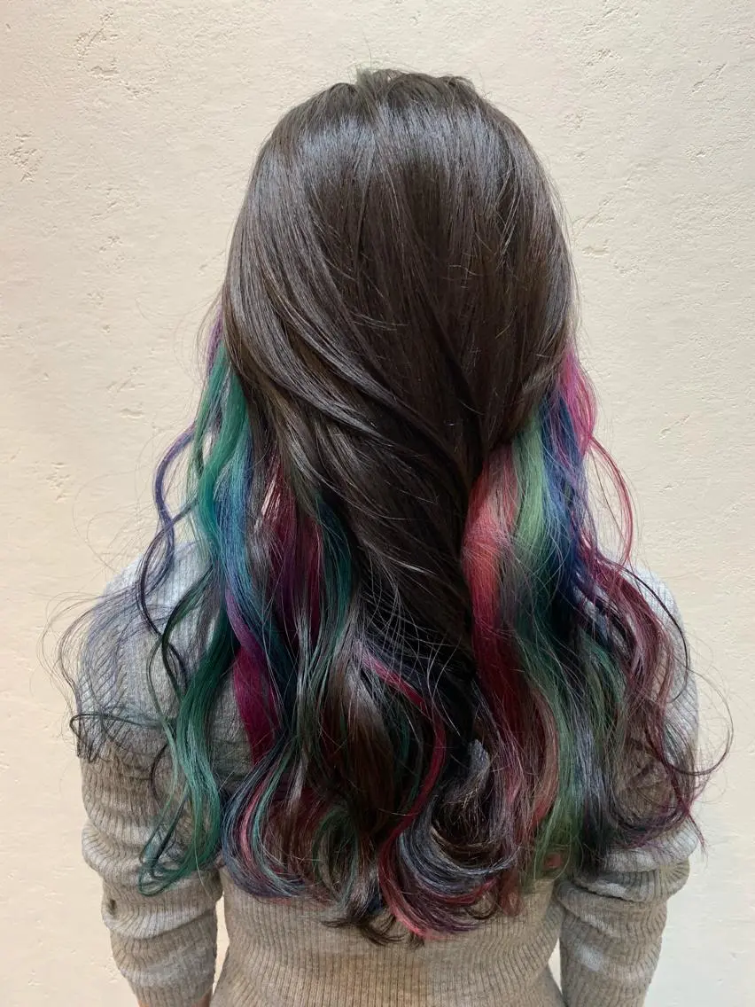 ロング カラー ブリーチ 天野 開のヘアスタイル