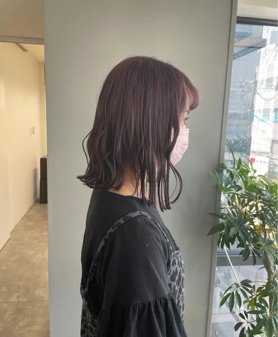 ミディアム パープルカラー ヘアカラー ♡透明感/艶カラー/ M a I ♡のヘアスタイル