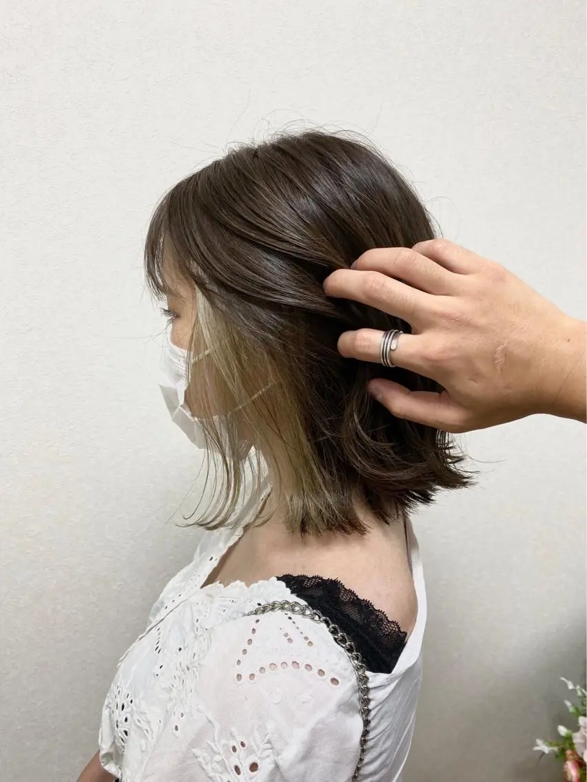 ミディアム カラー ヘアアレンジ like みやびのヘアスタイル