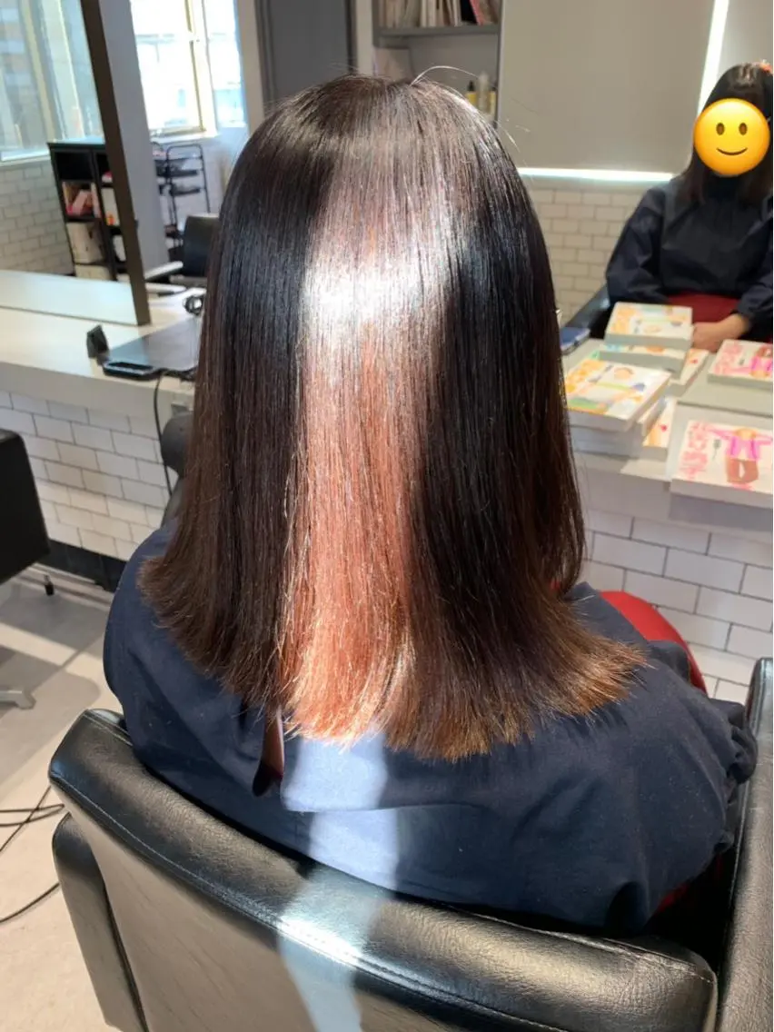 ミディアム パーマ 髪質改善 縮毛矯正 トリートメント Ｋ Ｋのヘアスタイル