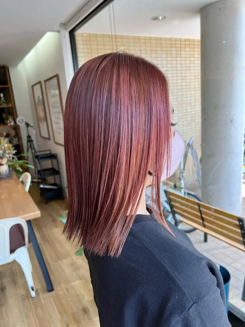 ミディアム カラー カット ヘアカラー トリートメント 堀 望美のヘアスタイル