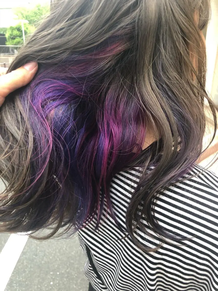 ロング カラー ブリーチ ユニコーンカラー 國次 夕貴のヘアスタイル