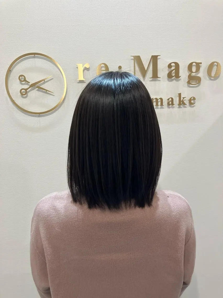 ショート カラー ヘアアレンジ キッズ カット ヘアカラー トリートメント 横浜関内髪質改善 re:Magoのヘアスタイル