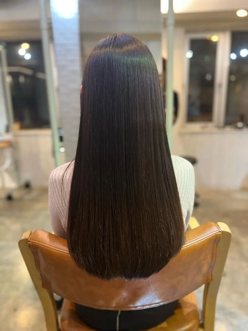 ロング カラー 縮毛矯正&髪質改善 ⭐️OGUのヘアスタイル