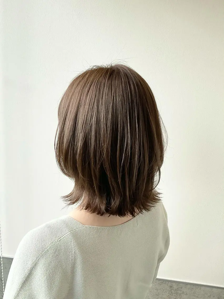 ミディアム レイヤーカット カット ヘッドスパ ヘアセット yoshi ☆のヘアスタイル