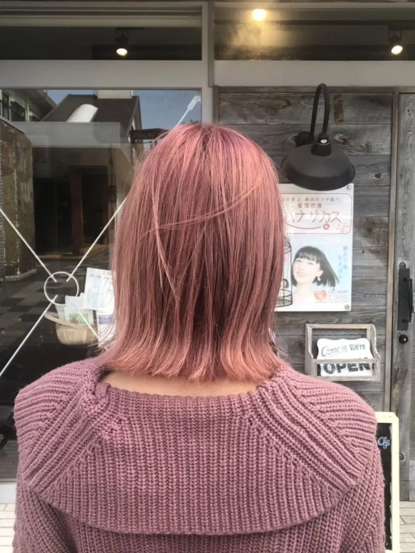 ミディアム カラー ブリーチ 高橋 弘一のヘアスタイル