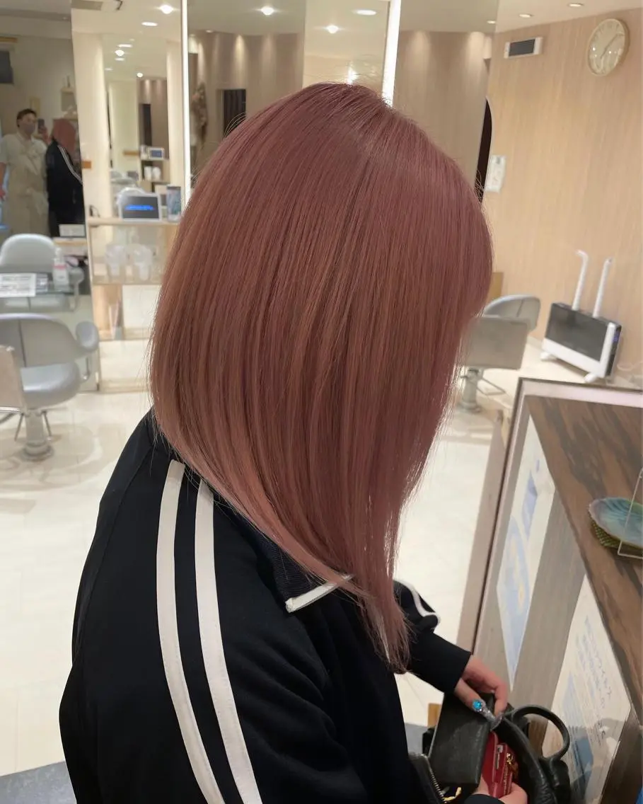 ロング カラー ハイトーンカラー ピンクカラー 美髪カラー✨本間 貴広のヘアスタイル