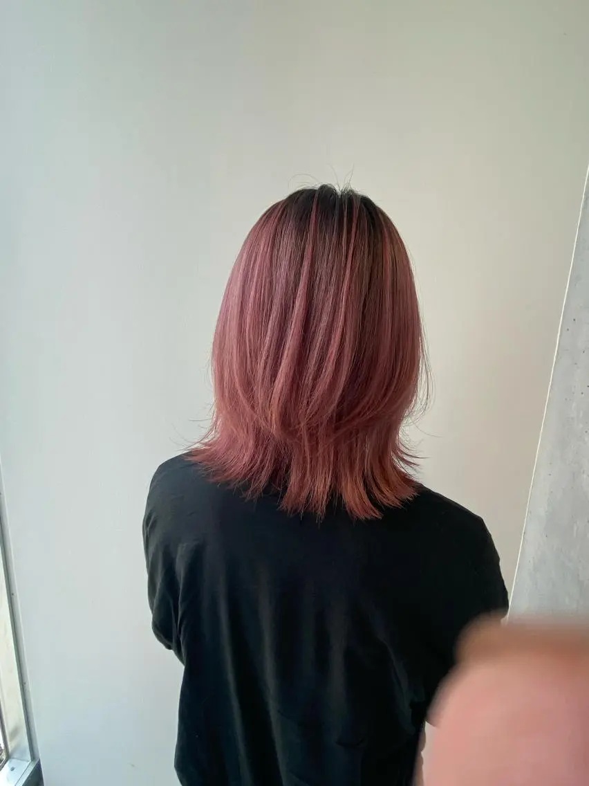 ミディアム カラー ヘアアレンジ 【艶髪×韓国風】 毛流れ職人 RYOのヘアスタイル