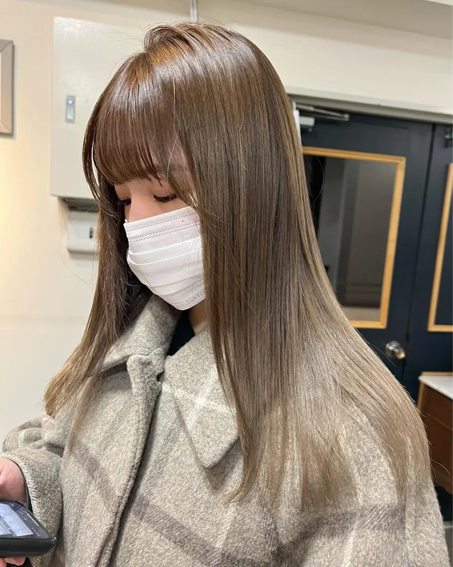 ロング カラー ブリーチ ヘアカラー トリートメント まろやか透明感カラー ♡MANAのヘアスタイル