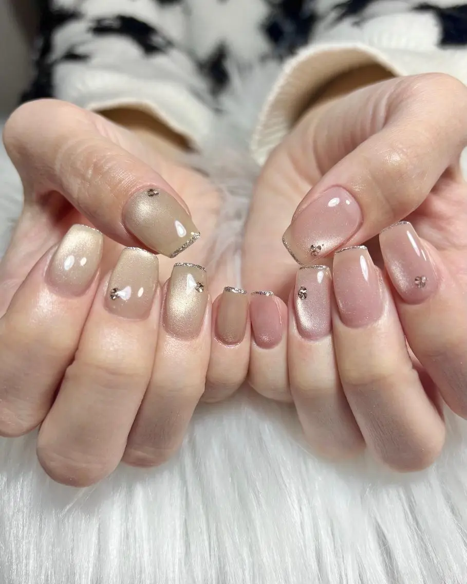 ネイル ラメ(グリッター) マグネットネイル ストーンネイル ハンドネイル nail salon Libertyのネイルデザイン