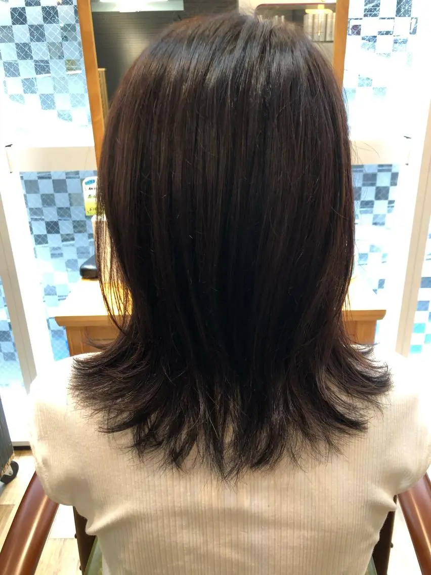 ミディアム カラー ヘアカラー トリートメント 佐藤 美幸のヘアスタイル