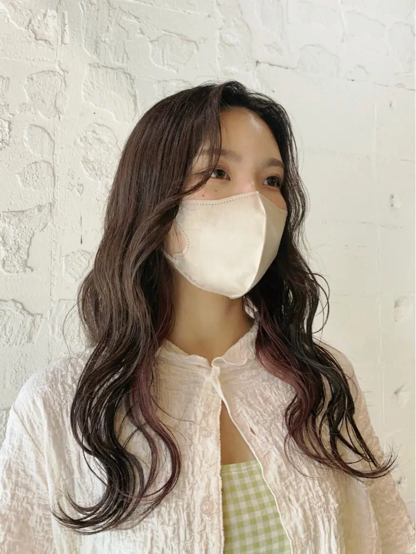 ロング カラー ヘアカラー トリートメント カトウ ユウカのヘアスタイル