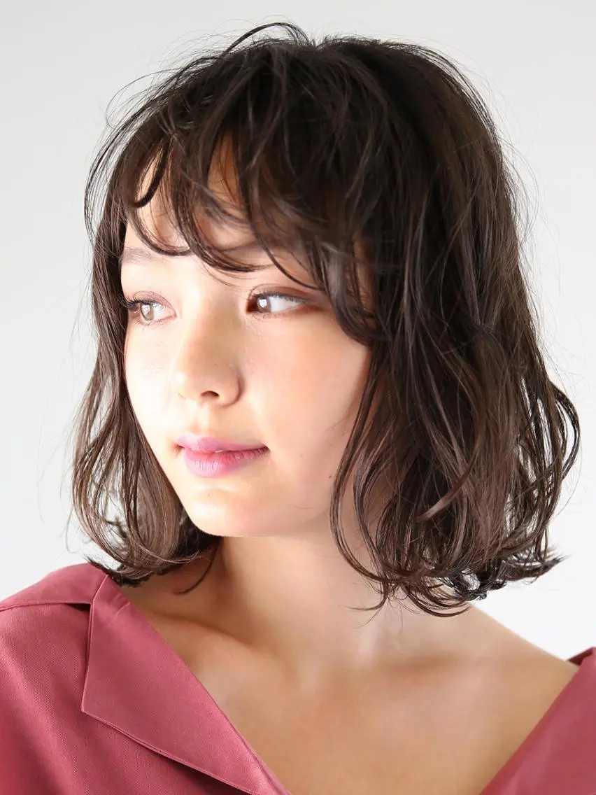 ミディアム パーマ 倉橋 俊輔のヘアスタイル