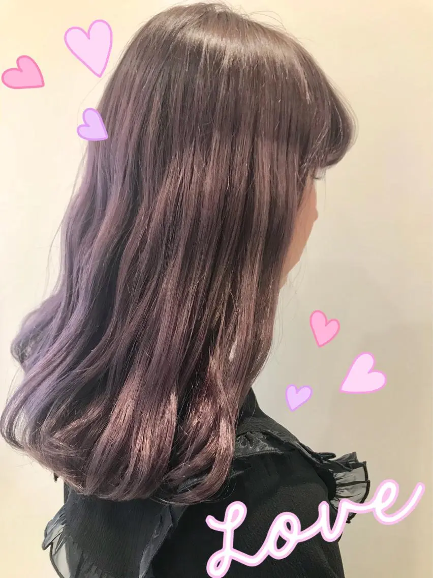 ロング カラー パープルカラー 新宿駅近♡個室 ♡関口三都季🌜のヘアスタイル