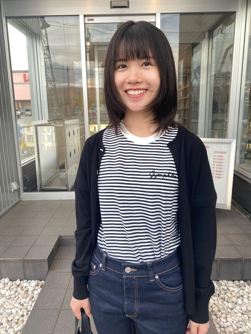 セミロング 顔まわりレイヤー レイヤーカット カット 縮毛矯正 トリートメント 横地 凌のヘアスタイル