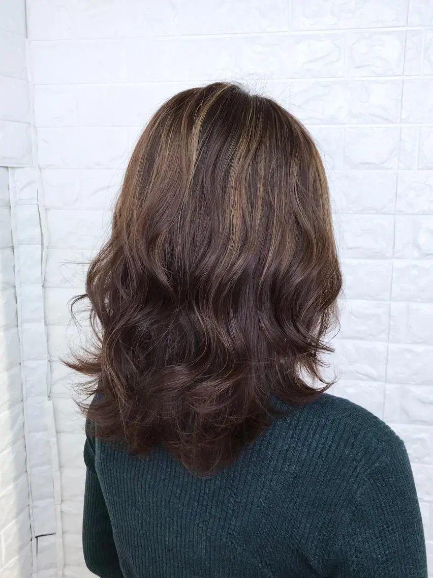 ミディアム カラー 髪質改善縮毛矯正 美容師✂️山崎竜二のヘアスタイル