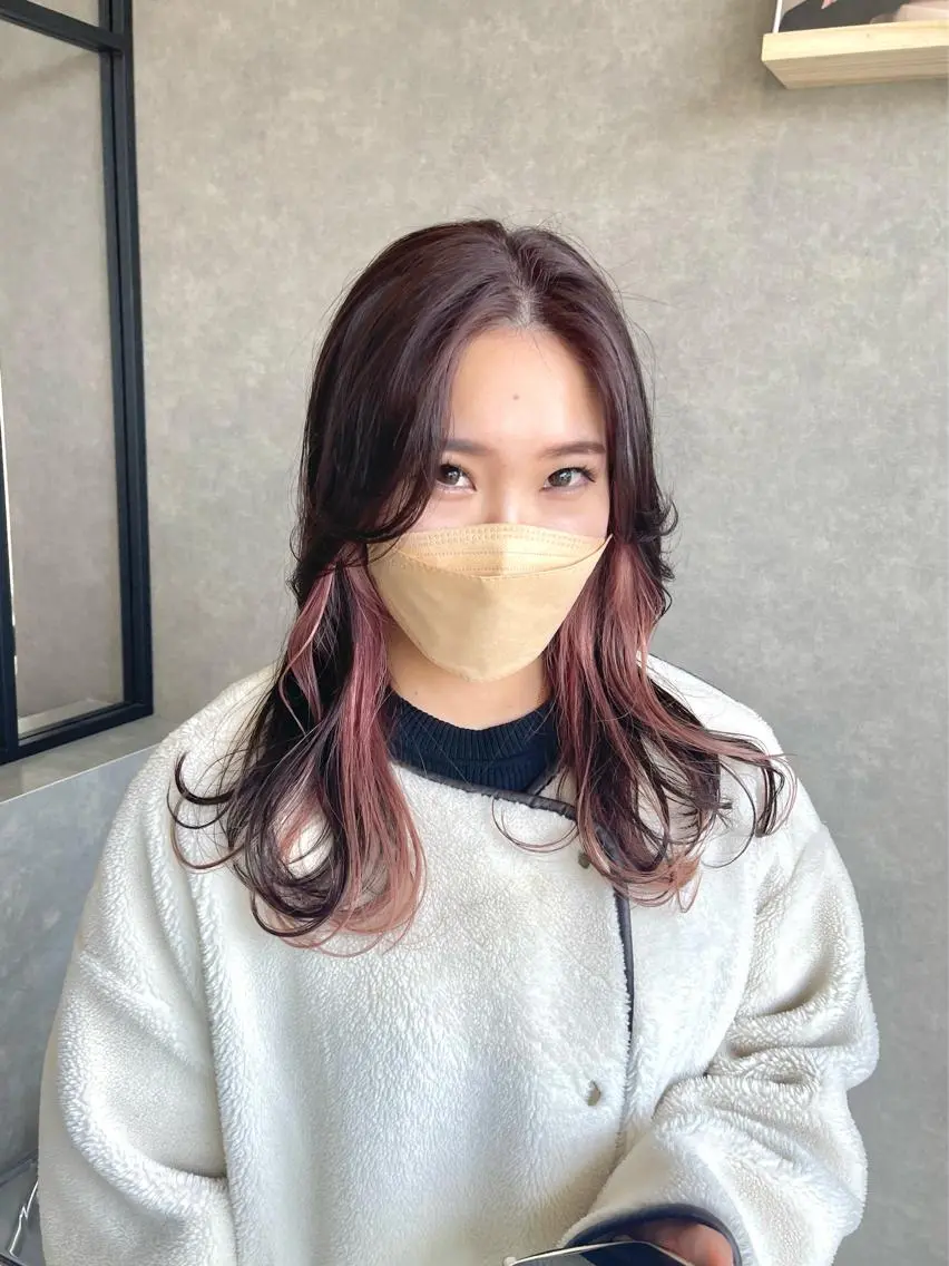 セミロング カラー カット ヘアカラー トリートメント 一ノ瀬 暁のヘアスタイル