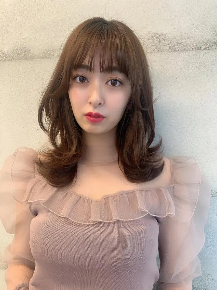 ミディアム カラー カット ヘアカラー トリートメント 縮毛矯正特化✂︎ YUKAのヘアスタイル