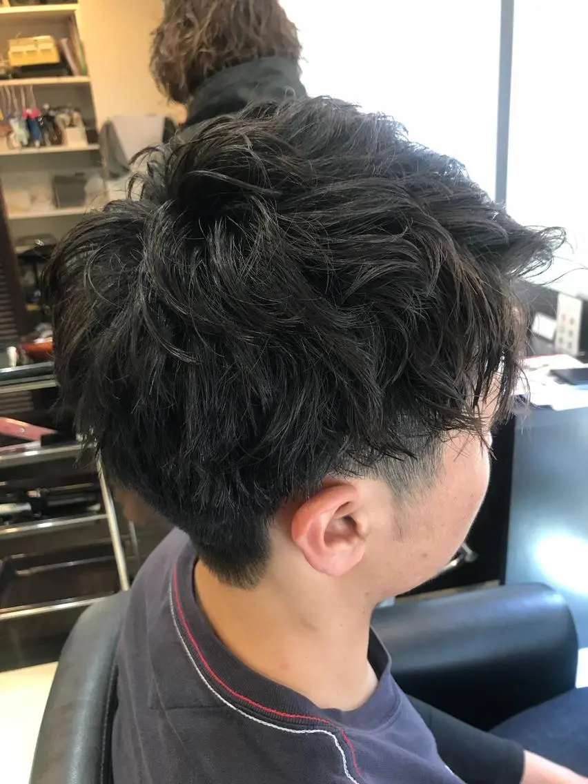 パーマ メンズ メンズパーマ カット パーマ 藤本 麻衣のヘアスタイル