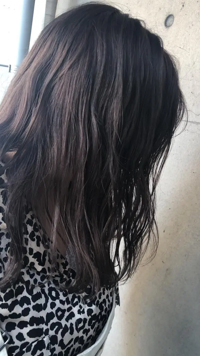 セミロング カラー ヘアカラー トリートメント 韓国hair ·͜· watanabeのヘアスタイル