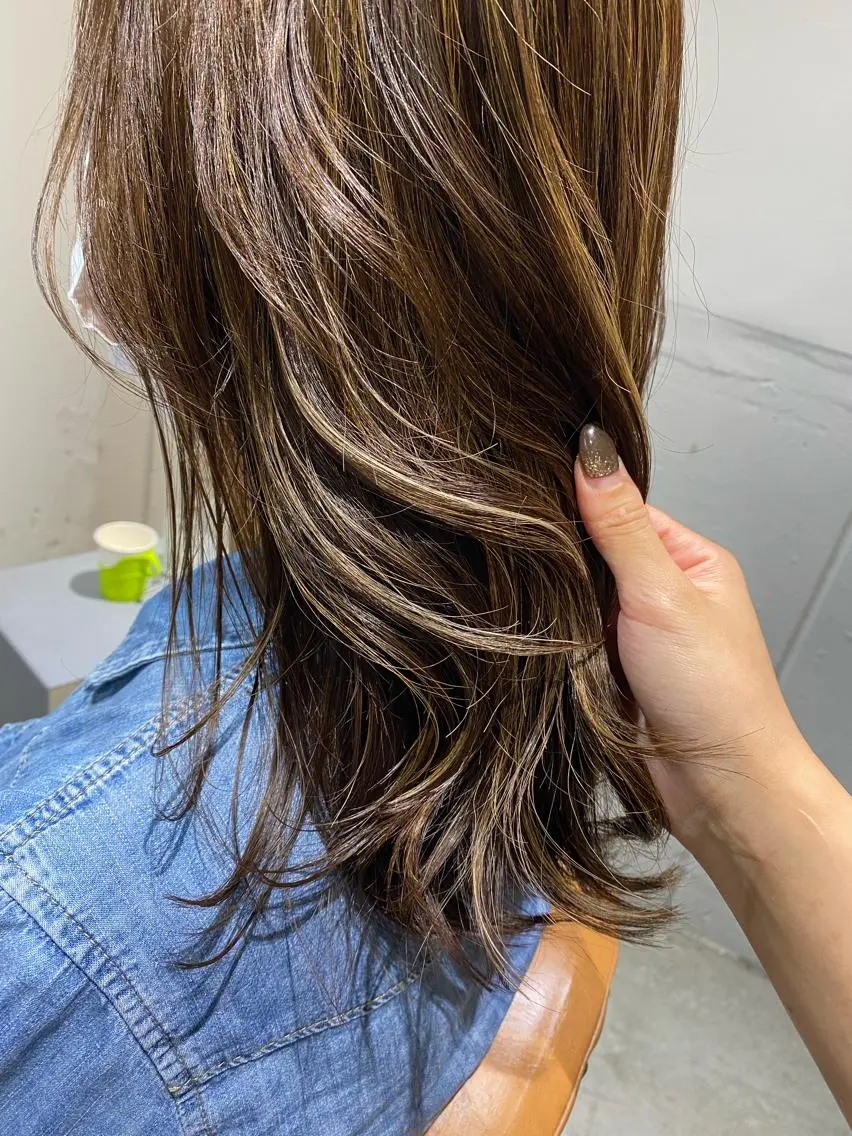 セミロング 似合わせレイヤー 阿波座/ふじむらのヘアスタイル