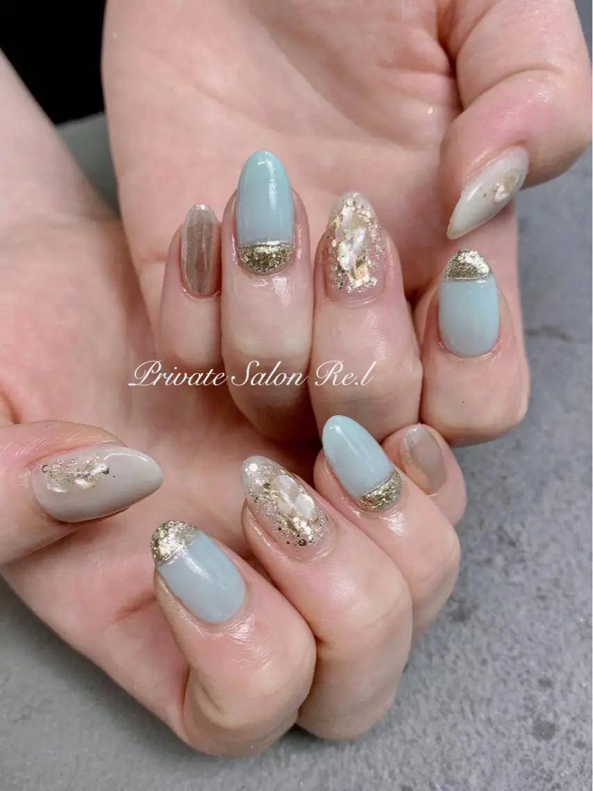 ネイル ニュアンスネイル モチの良さ◉ フィルインネイル♡のネイルデザイン