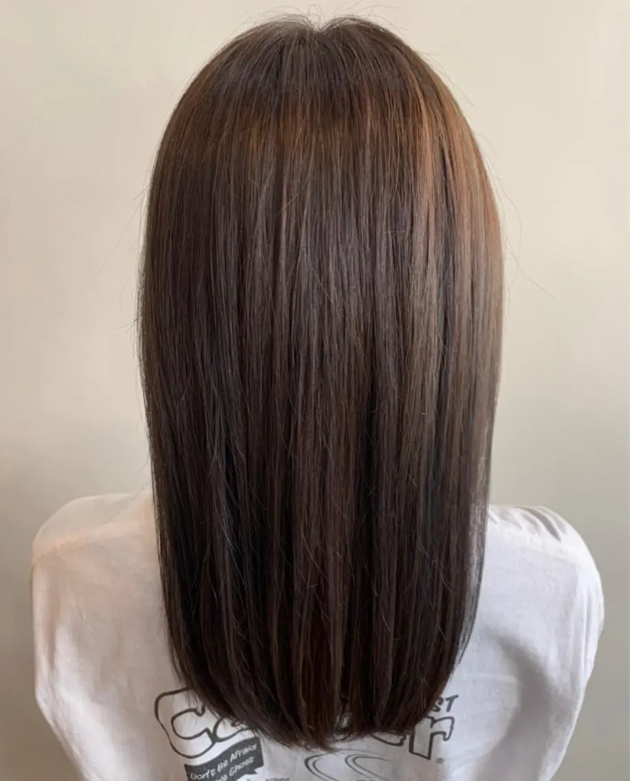 セミロング カラー グレージュ ヘアカラー トリートメント FLAGS YAMATOのヘアスタイル