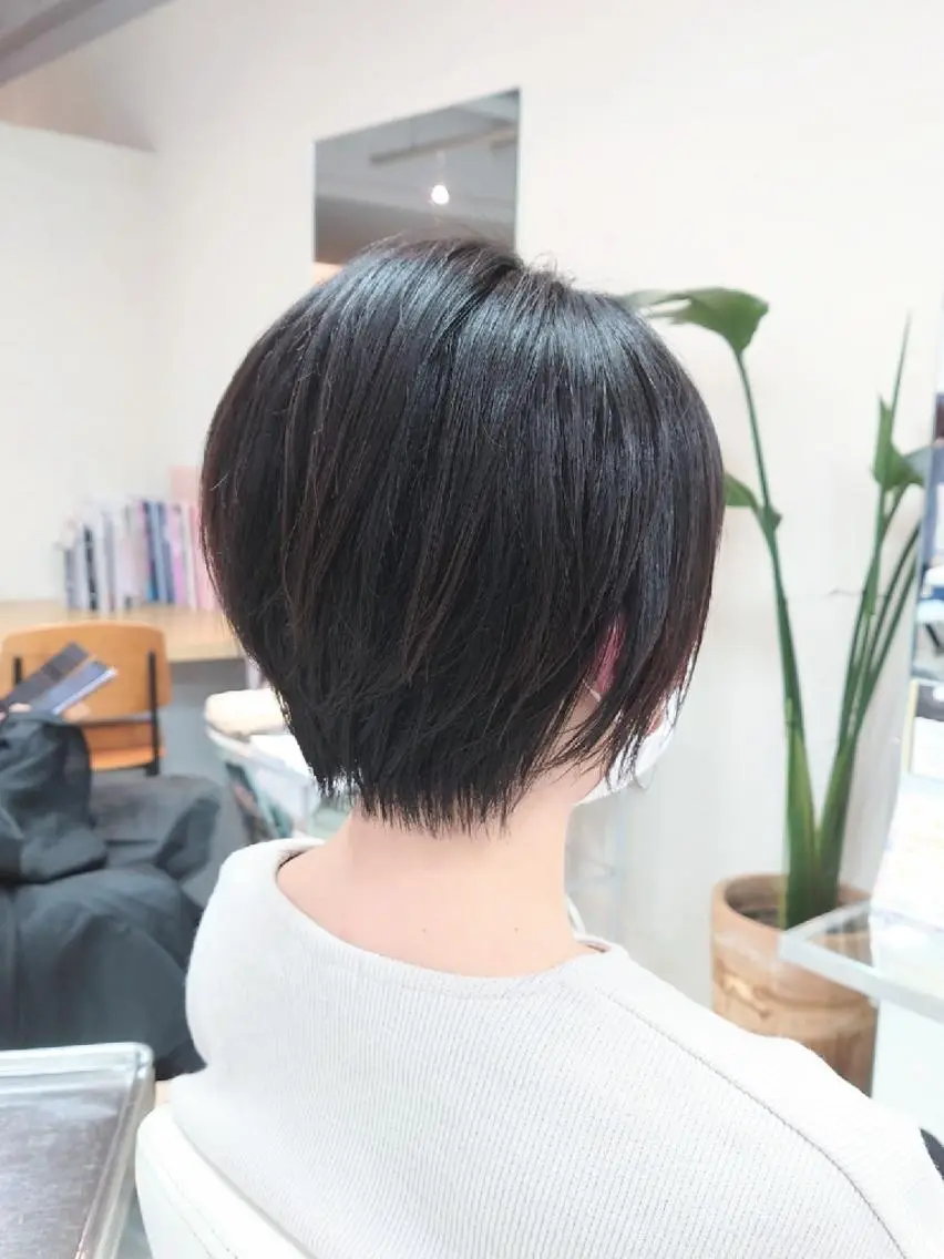 ショート くせ毛 ショートヘア トリートメント カット トリートメント nagane sayakaのヘアスタイル