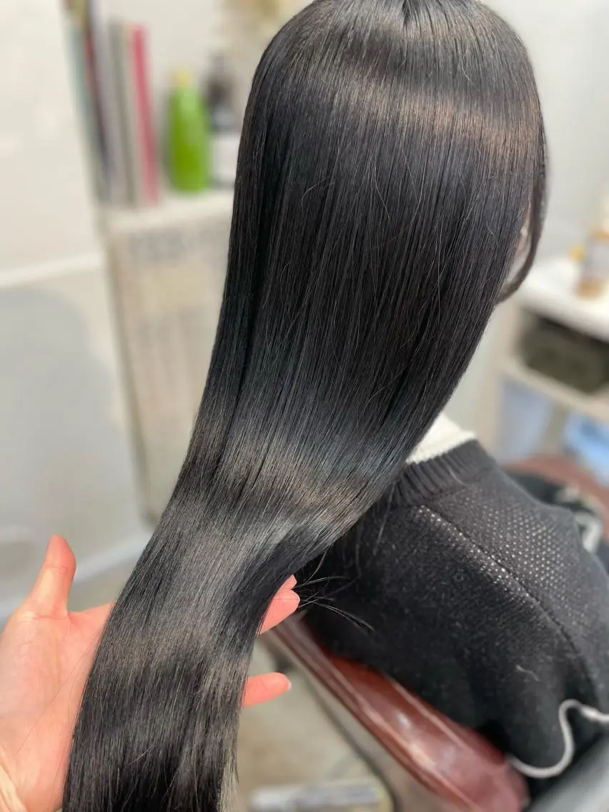 ロング カラー ヘアカラー トリートメント 韓国ヘア🤍髪質改善 🇰🇷AKANEのヘアスタイル